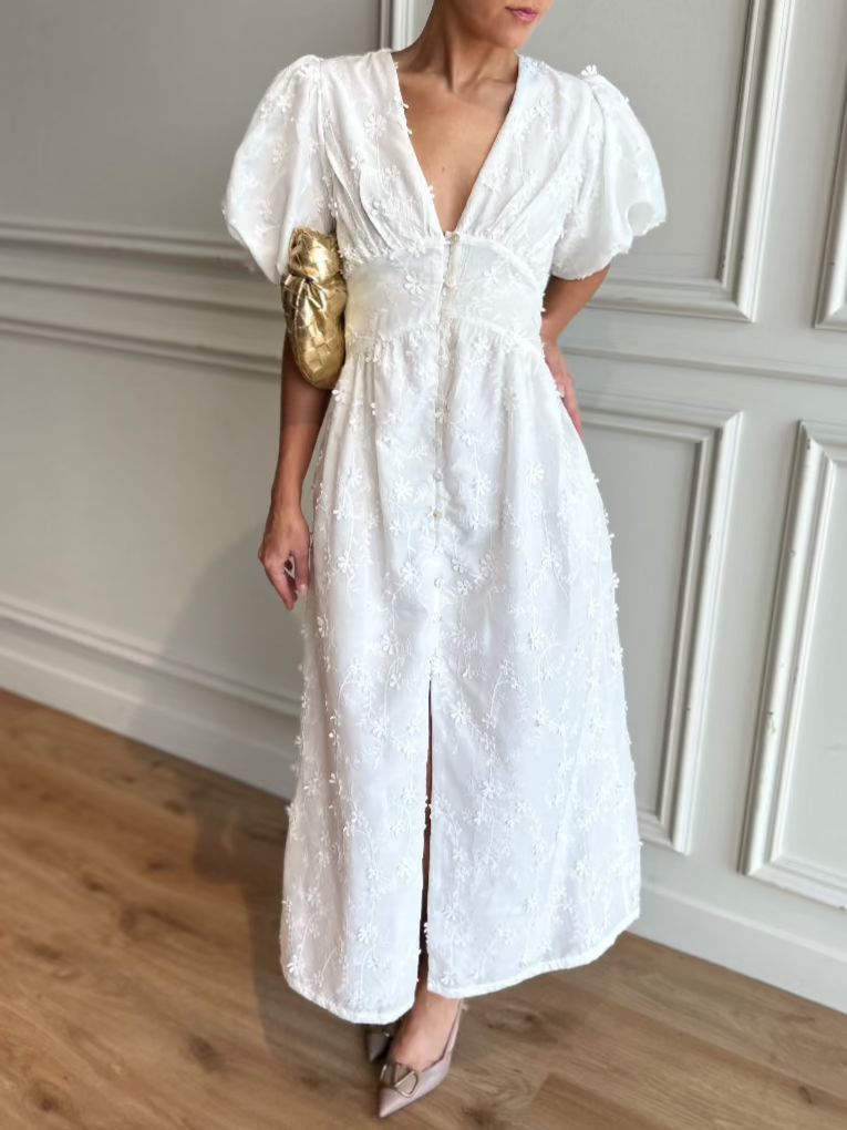 Sicily Appliquéd Day Dress