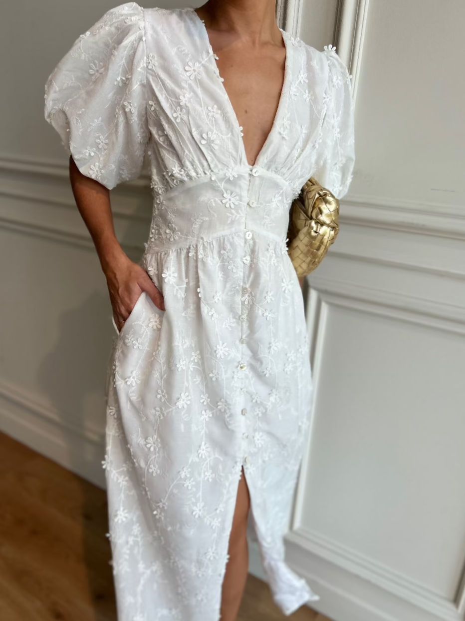 Sicily Appliquéd Day Dress