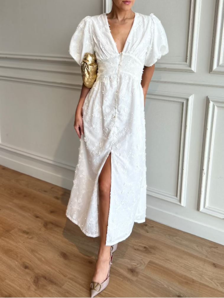 Sicily Appliquéd Day Dress