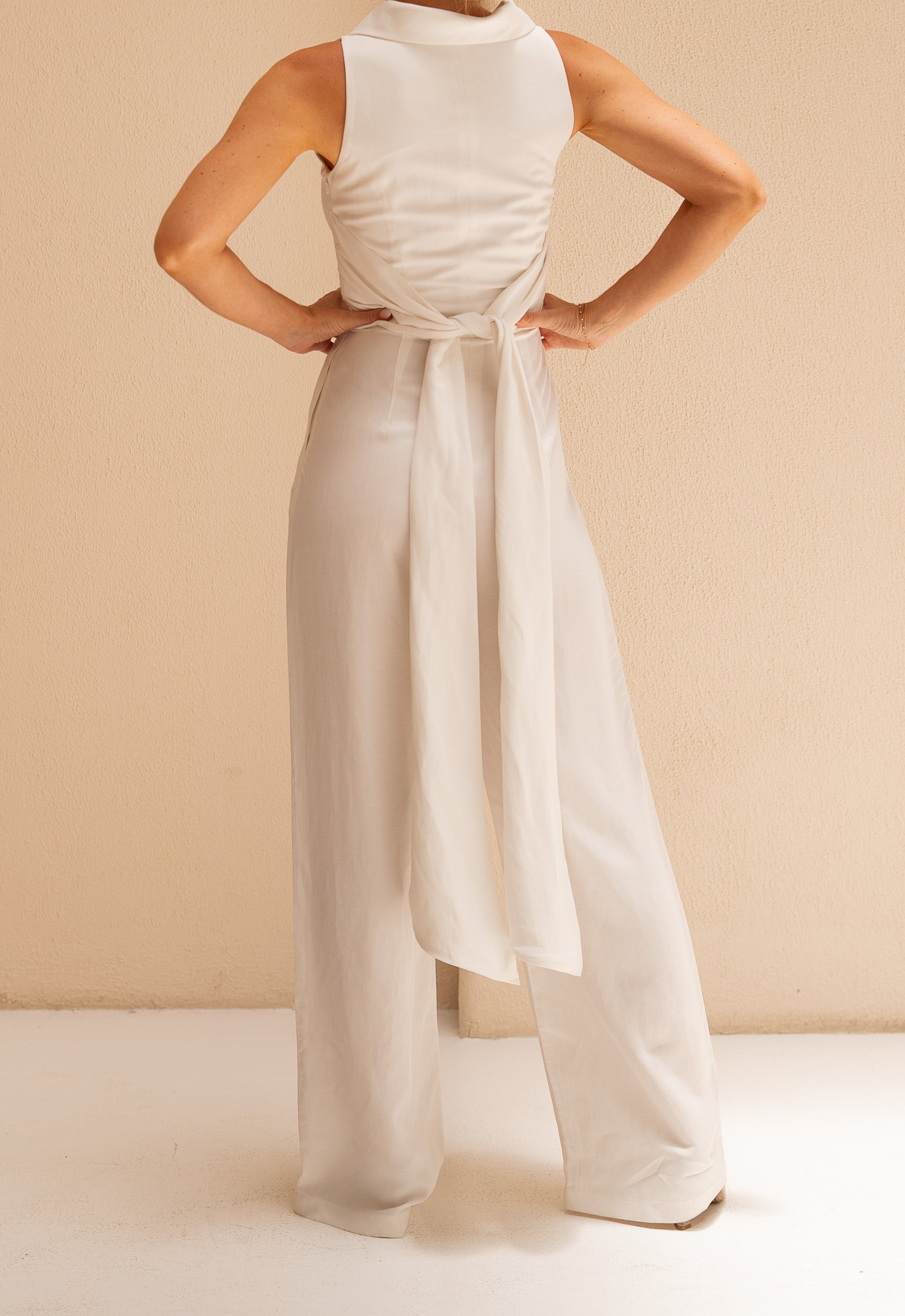 Serafina White Elegant Jumpsuit