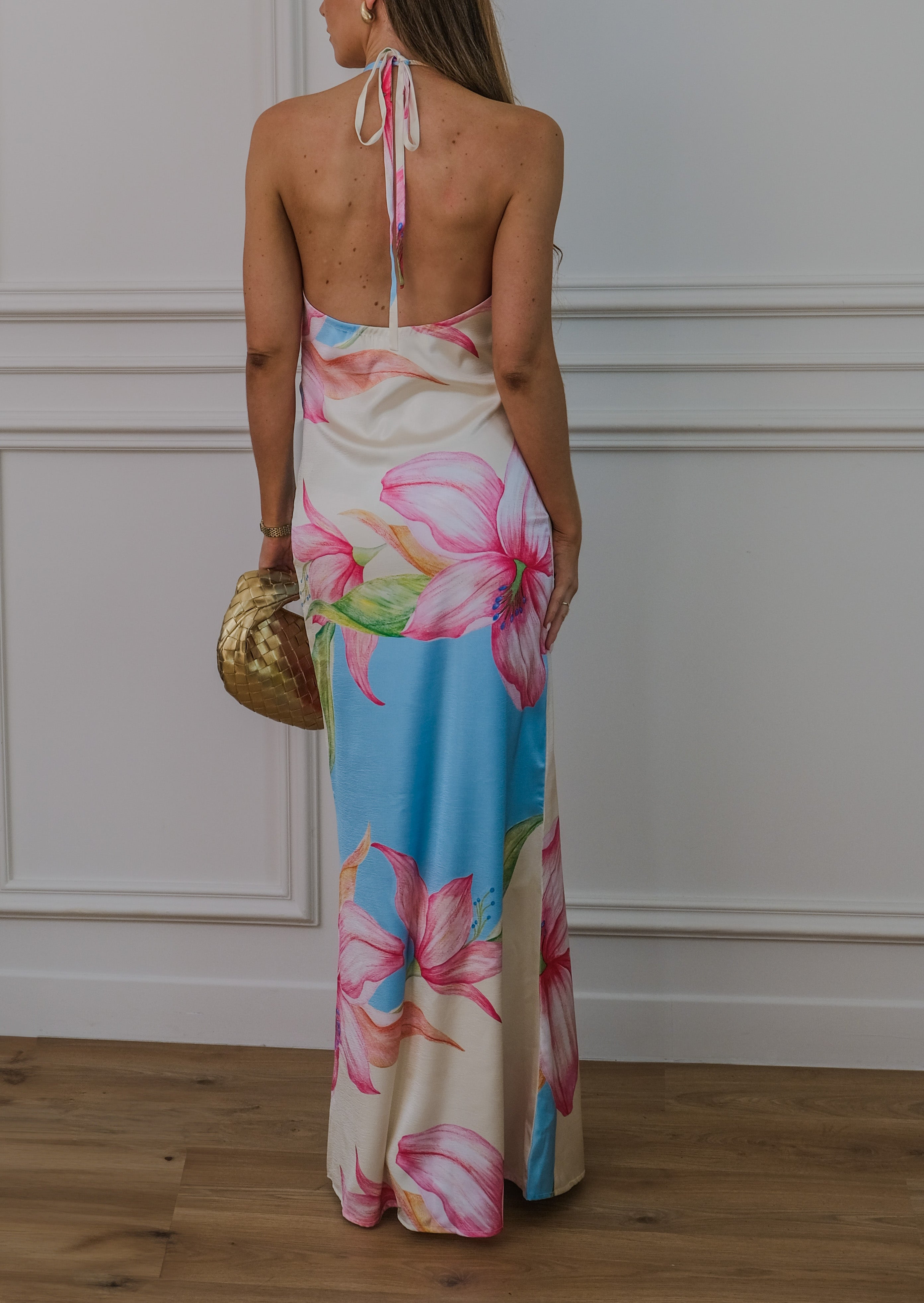 Valentina Satin Maxi Dress