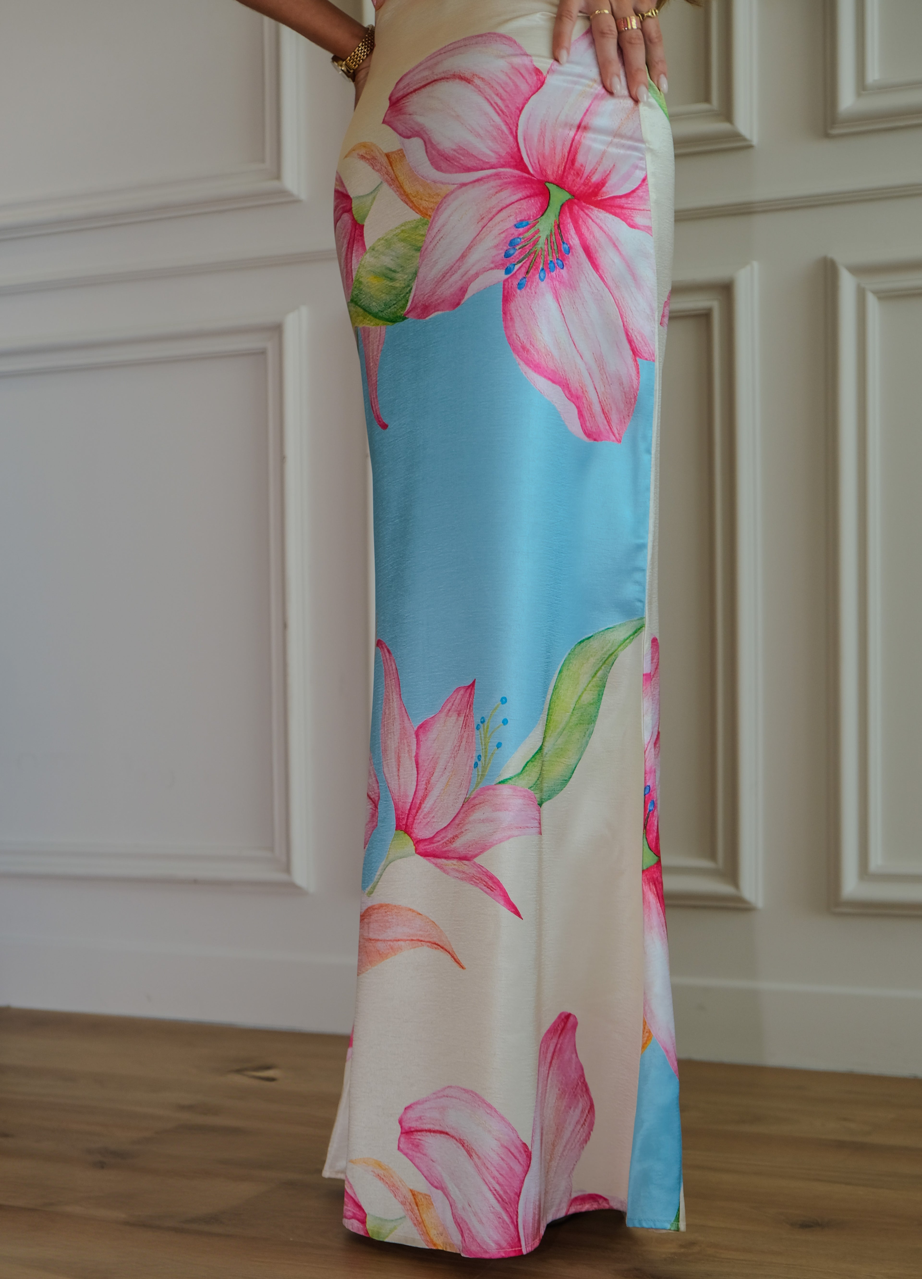 Valentina Satin Maxi Dress