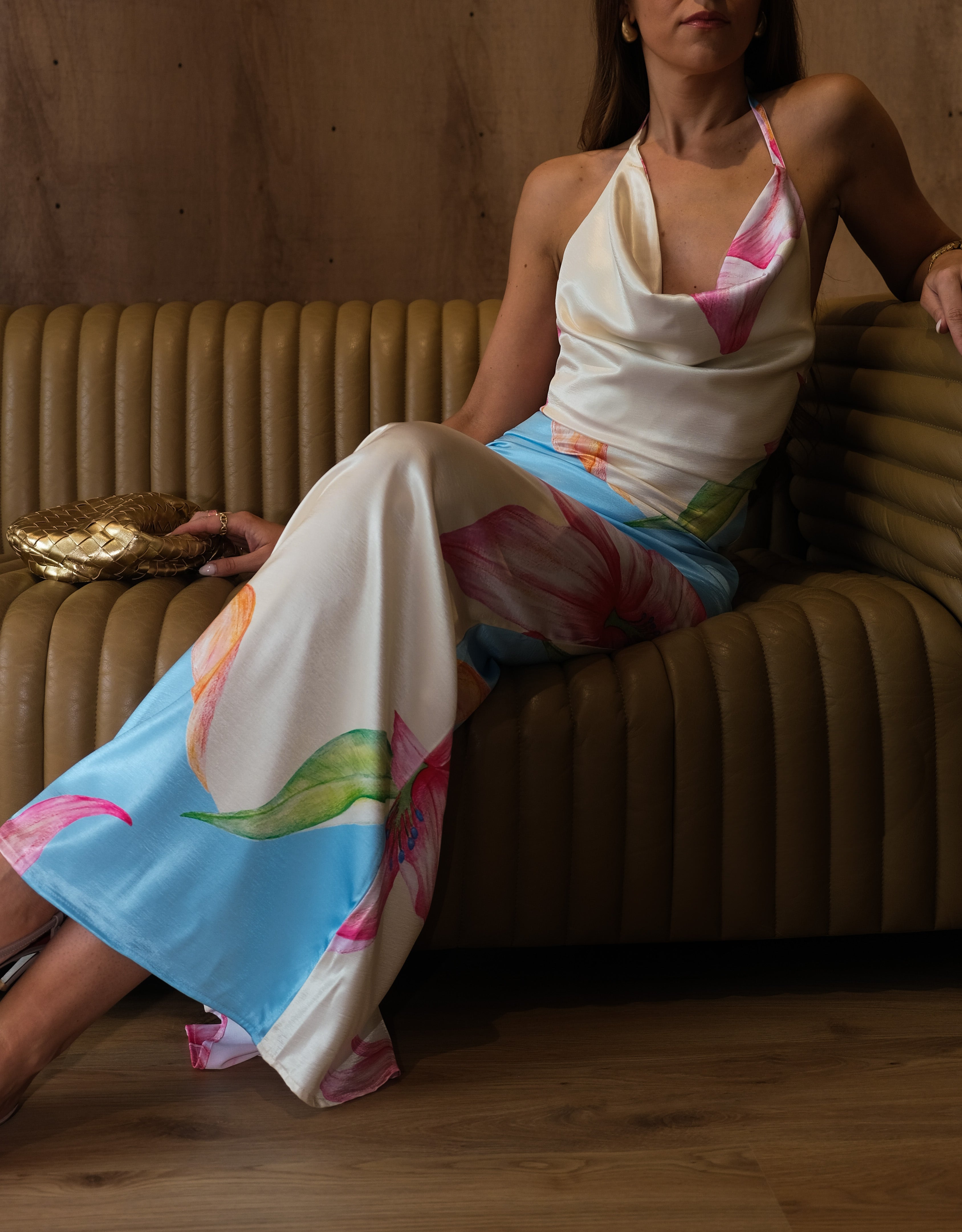 Valentina Satin Maxi Dress