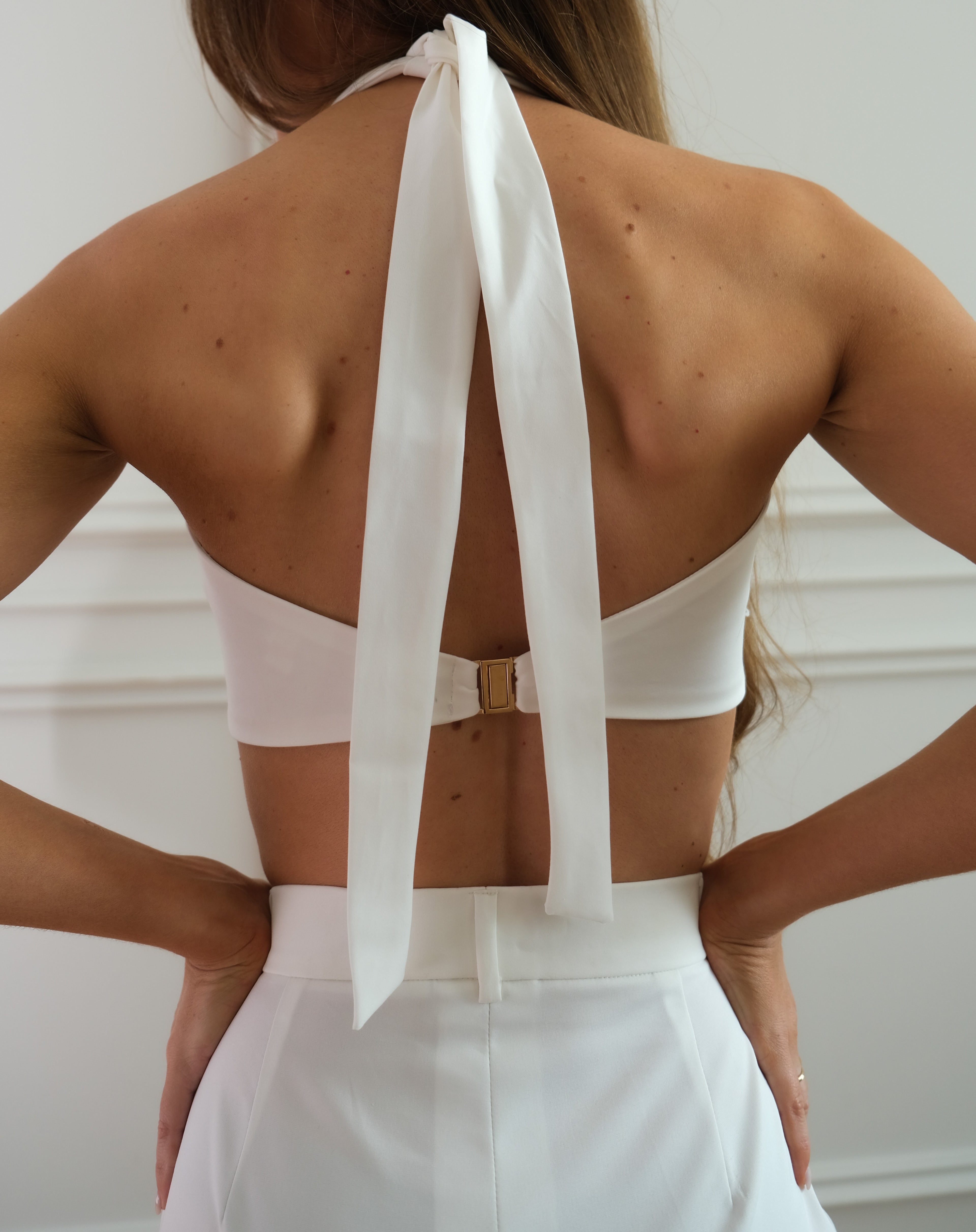 Lucia Pleated Crop Top